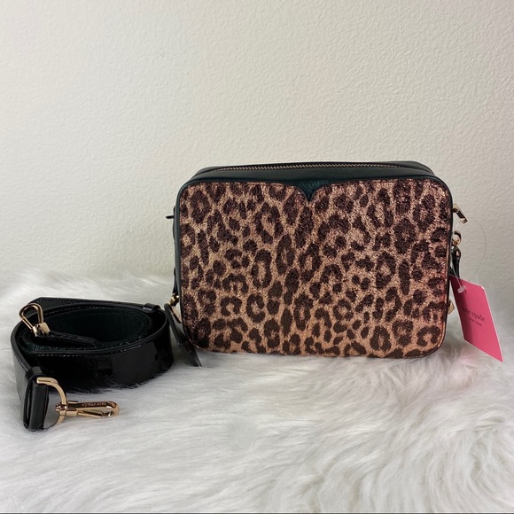 Kate Spade Metallic Leopard Medium Crossbody Bag - Picture 5 of 8
